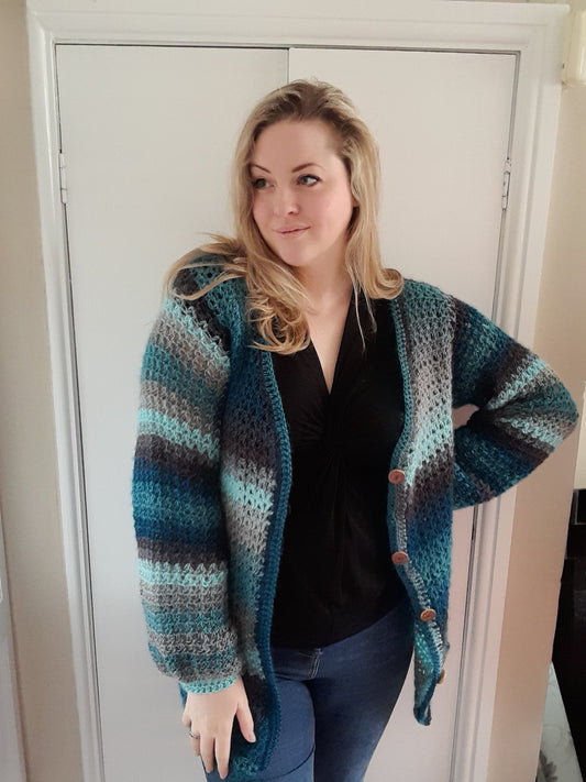 The breeze easy crochet v stitch cardi