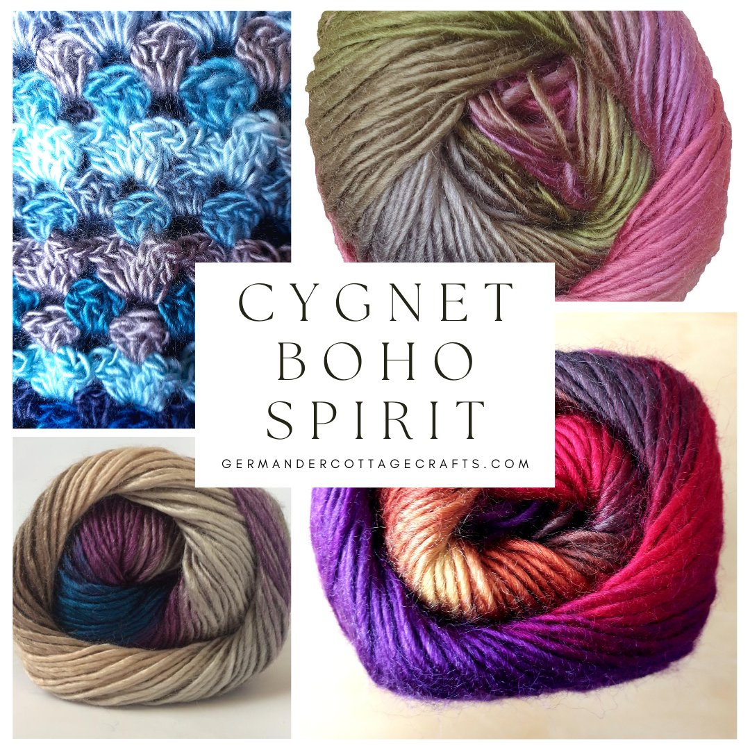 Everything you need to know about Cygnet Boho Spirit yarn. medium weight and worsted yarn crochet projects and patterns 