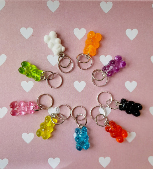 Gummy bear stitch markers