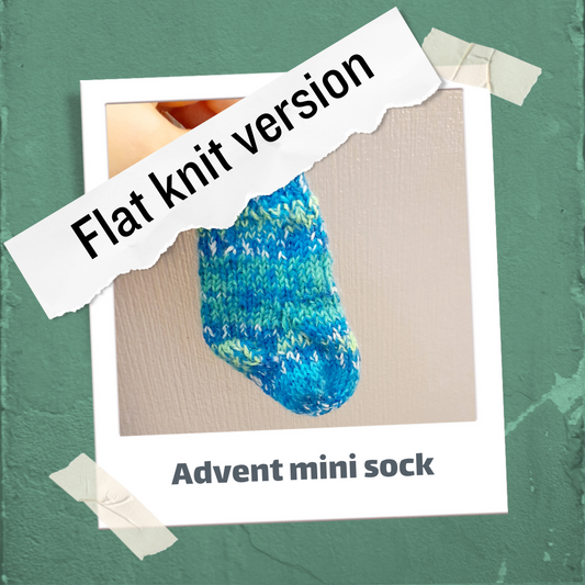 Advent mini sock pattern (flat version)