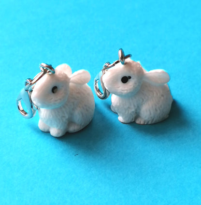 Bunny stitch marker set of 2. Cute handmade stitch markers.