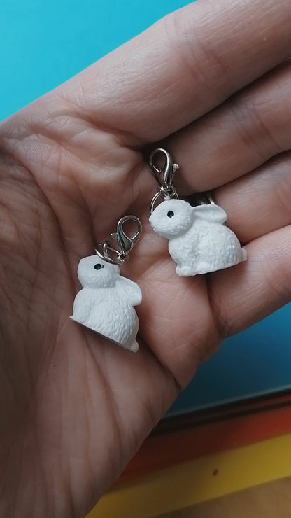 Bunny stitch marker set of 2. Cute handmade stitch markers.